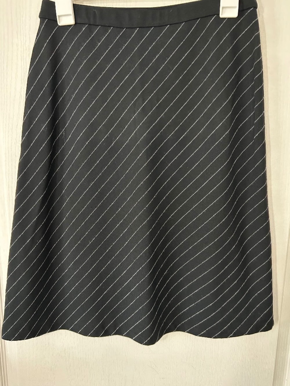 Skirt Pinstripe Pull On Soft Knit Coporate Chic Officecore